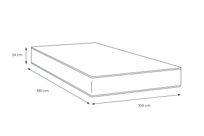 Matelas 100x190 cm Mémoire de forme - Balmoral