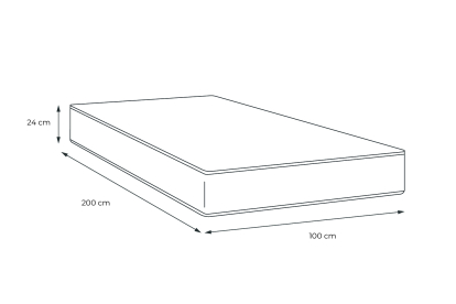 Matelas 100x200 cm Mémoire de forme - Balmoral