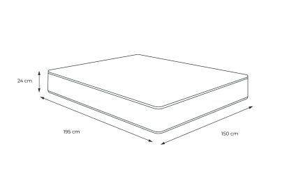Matelas 150x195 cm Mémoire de forme - Balmoral