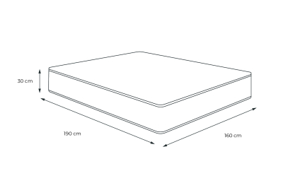 Matelas 160x190 cm Mémoire de forme - Buckingham