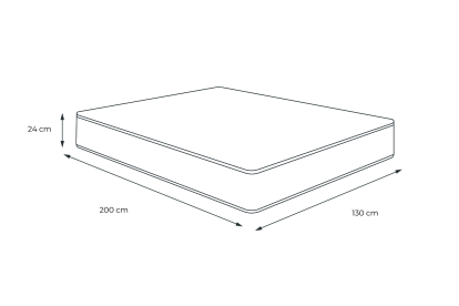 Matelas 130x200 cm Mémoire de forme - Balmoral