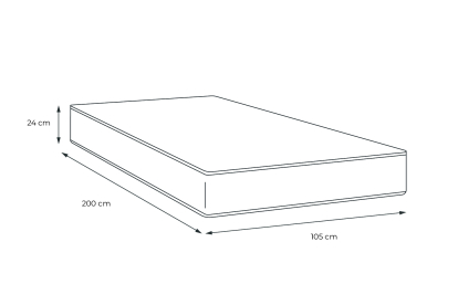 Matelas 105x200 cm Mémoire de forme - Balmoral