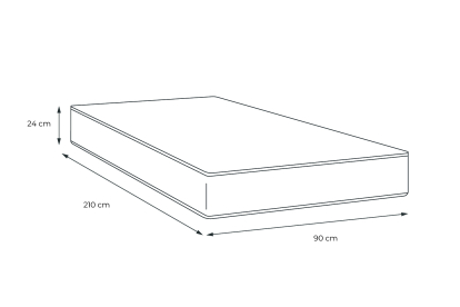 Matelas 90x210 cm Mémoire de forme - Balmoral