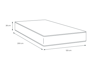 Matelas 120x200 cm Ressorts ensachés et Mémoire de forme - George V