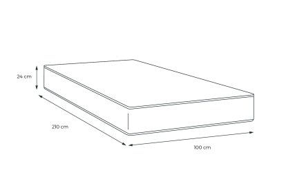 Matelas 100x210 cm Mémoire de forme - Balmoral