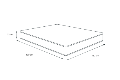 Matelas 160x190 cm Ressorts ensachés et Mémoire de forme - Lancaster