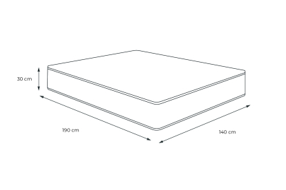 Matelas 140x190 cm Mémoire de forme - Buckingham