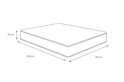 Matelas 135x220 cm Mémoire de forme - Balmoral