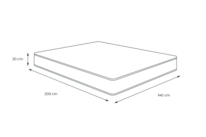 Matelas 140x200 cm Mémoire de forme - Nottingham