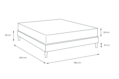 Ensemble Matelas Sommier 180x200 cm - Sommier Blanc (en kit) - George V