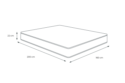 Matelas 160x200 cm Ressorts ensachés et Mémoire de forme - Lancaster