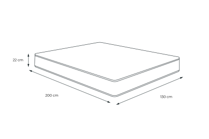 Matelas 130x200 cm Ressorts ensachés et Mémoire de forme - Lancaster
