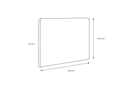 Tête de lit 90 cm Capitonnée - Tissu Velours Gris Clair