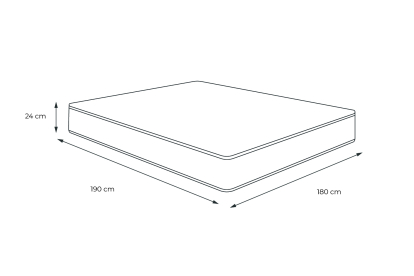 Matelas 180x190 cm Mémoire de forme - Balmoral