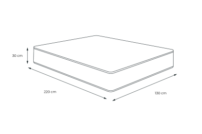 Matelas 130x220 cm Mémoire de forme - Buckingham