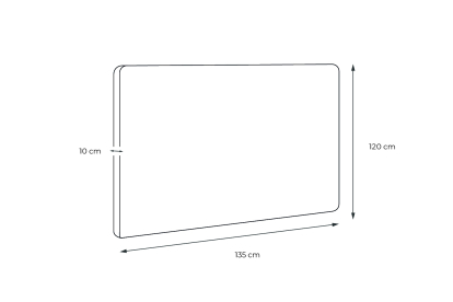Tête de lit 135 cm Capitonnée - Tissu Velours Vert