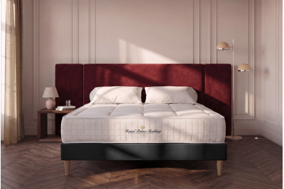 Ensemble Matelas Sommier 160x200 cm - Sommier Noir (déjà monté) - Balmoral
