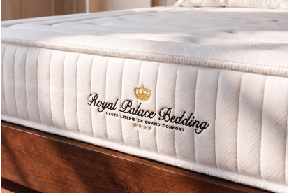Pack lit complet 160x200 cm - Matelas + Sommier Noir + 2 oreillers + Couette - Lancaster