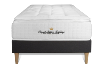 Ensemble Matelas Sommier 120x200 cm - Sommier Noir (déjà monté) - George V