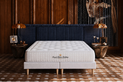 Ensemble Matelas Sommier 180x200 cm - Sommier Blanc (déjà monté) - Buckingham