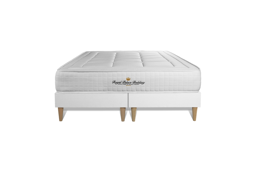 Ensemble Matelas Sommier 160x200 cm - 2 Sommiers Blanc - Balmoral