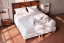 Pack lit complet 200x200 cm - Matelas + 2 Sommiers Blancs + 2 oreillers + Couette - Lancaster