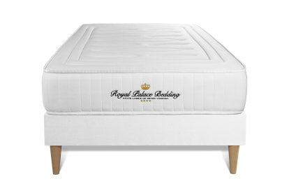 Ensemble Matelas Sommier 90x190 cm - Sommier Blanc (déjà monté) - Nottingham