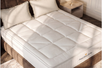 Ensemble Matelas Sommier 120x200 cm - Sommier Noir (déjà monté) - George V