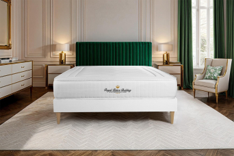 Ensemble Matelas Sommier 180x200 cm - Sommier Blanc (en kit) - Lancaster