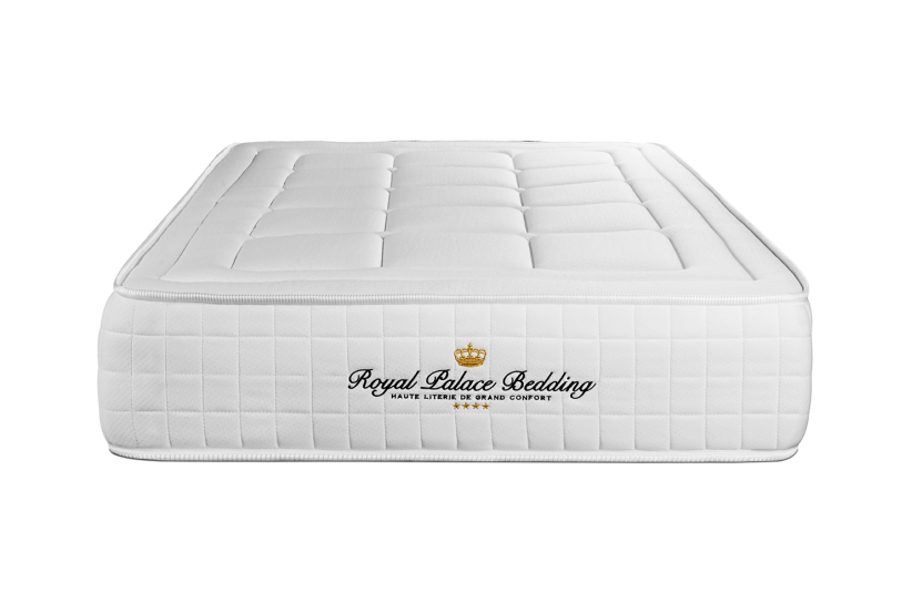 Ensemble Matelas Sommier 90x200 cm - Sommier Blanc (en kit) - Balmoral
