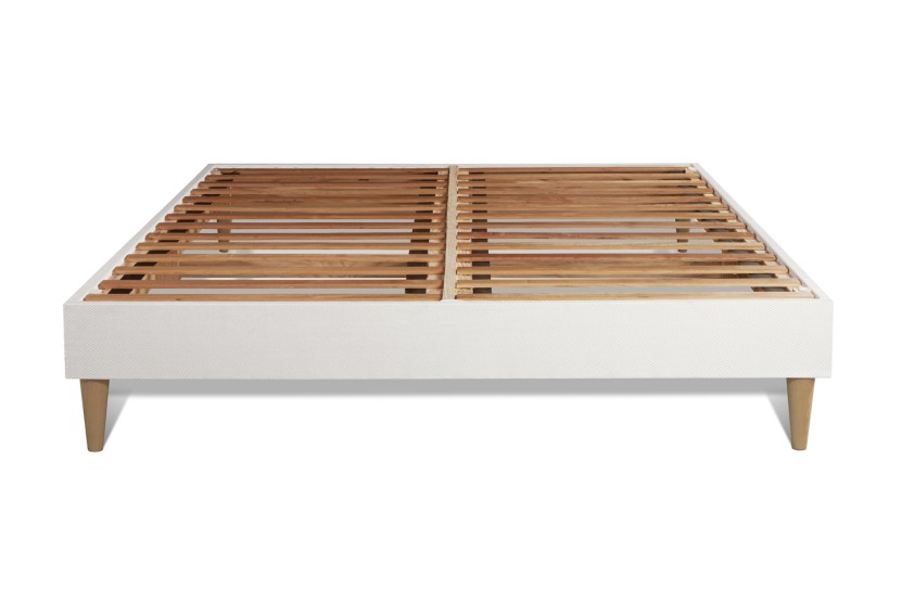 Pack lit complet 160x200 cm - Matelas + Sommier Blanc (en kit) + 2 oreillers + Couette - George V