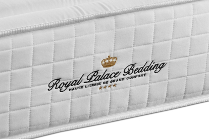 Ensemble Matelas Sommier 90x190 cm - Sommier Blanc (déjà monté) - Buckingham