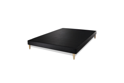 Ensemble Matelas Sommier 140x190 cm - Sommier Noir (déjà monté) - George V