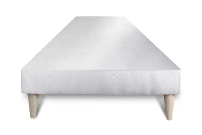 Ensemble Matelas Sommier 90x190 cm - Sommier Blanc (déjà monté) - Buckingham