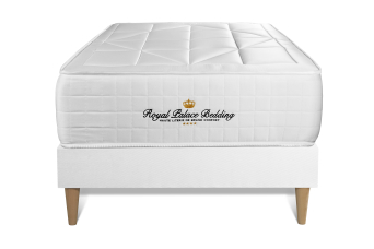 Ensemble Matelas Sommier 90x190 cm - Sommier Blanc (déjà monté) - Windsor