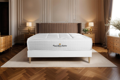 Ensemble Matelas Sommier 140x190 cm - Sommier Blanc (déjà monté) - Windsor