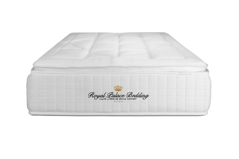 Ensemble Matelas Sommier 90x190 cm - Sommier Noir (déjà monté) - George V