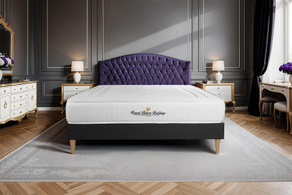 Ensemble Matelas Sommier 180x190 cm - Sommier Noir (en kit) - Nottingham