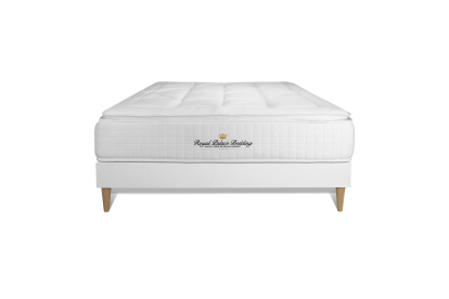 Ensemble Matelas Sommier 200x200 cm - Sommier Blanc (en kit) - George V