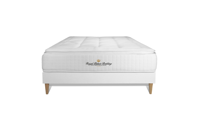 Ensemble Matelas Sommier 200x200 cm - Sommier Blanc (en kit) - George V