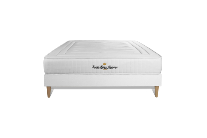 Ensemble Matelas Sommier 120x200 cm - Sommier Blanc (en kit) - Lancaster