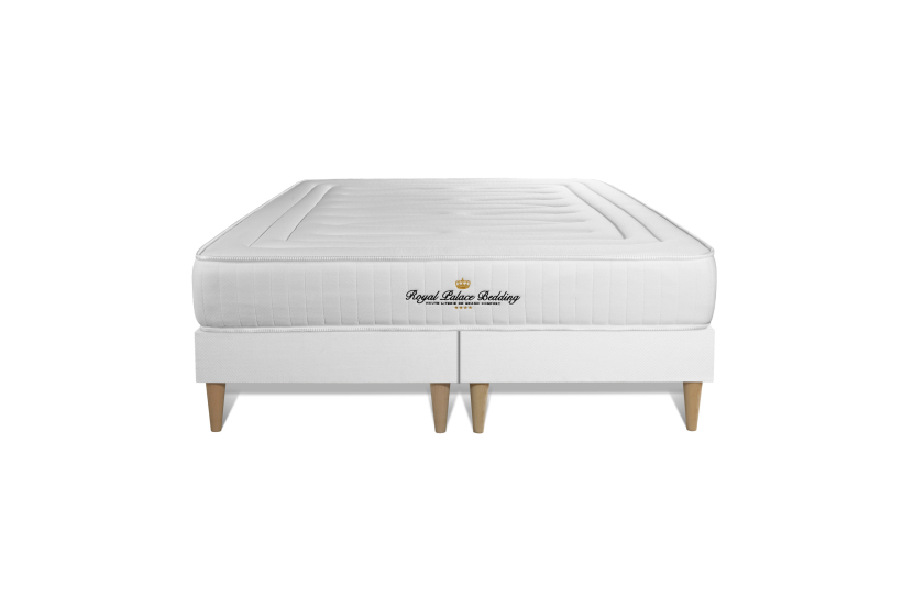Ensemble Matelas Sommier 200x200 cm - 2 Sommiers Blanc - Lancaster