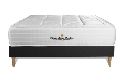 Ensemble Matelas Sommier 130x190 cm - Sommier Noir (en kit) - Windsor