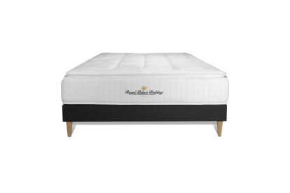 Ensemble Matelas Sommier 120x190 cm - Sommier Noir (en kit) - George V