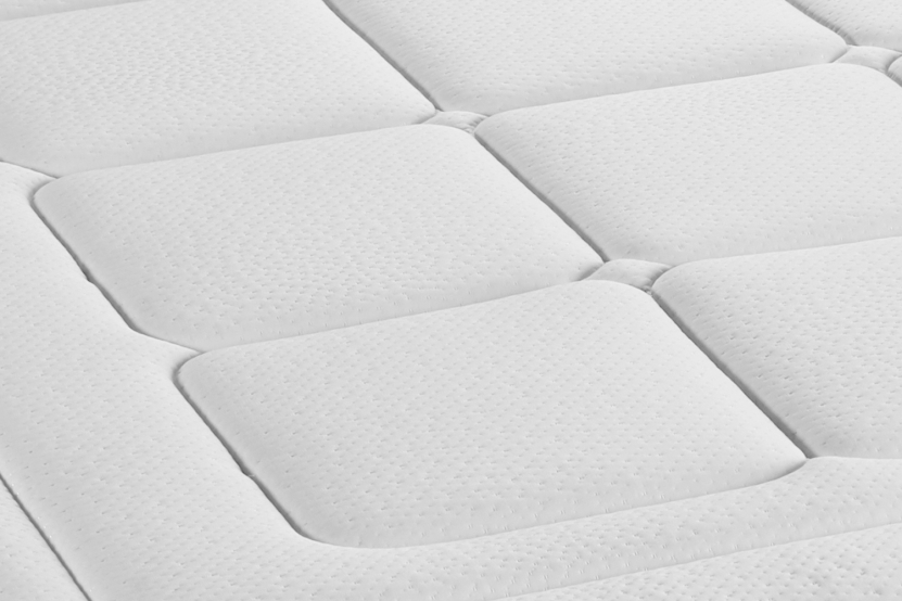 Ensemble Matelas Sommier 90x200 cm - Sommier Blanc (déjà monté) - Balmoral