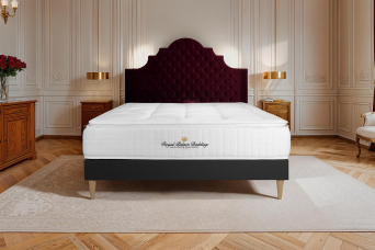 Ensemble Matelas Sommier 120x190 cm - Sommier Noir (en kit) - George V