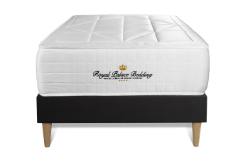 Ensemble Matelas Sommier 90x190 cm - Sommier Noir (en kit) - Windsor