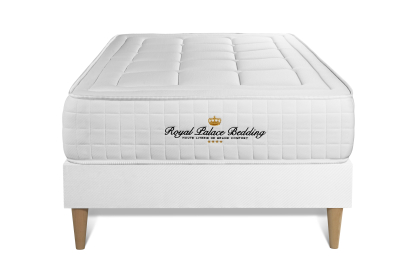 Ensemble Matelas Sommier 90x200 cm - Sommier Blanc (en kit) - Balmoral
