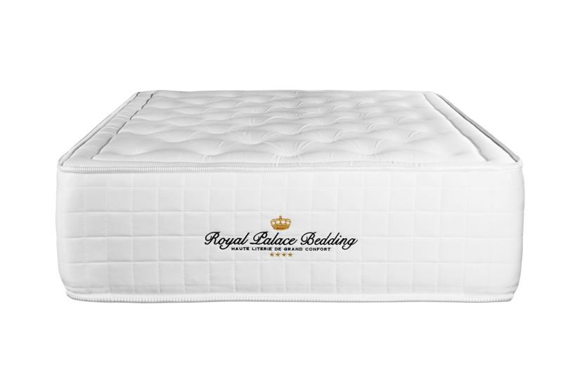 Ensemble Matelas Sommier 90x200 cm - Sommier Noir (en kit) - Buckingham