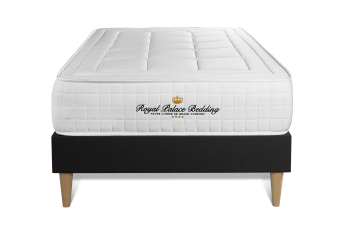 Ensemble Matelas Sommier 90x200 cm - Sommier Noir (en kit) - Balmoral